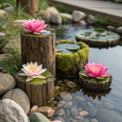 4K Water Lilies in Water