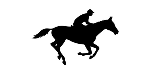 Horse Jockey Racing Silhouette