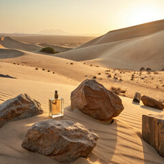 4K Perfume Bottle in the Desert
