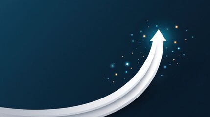Obraz premium Illustration art symbolizing positive company financial trends and upward revenue growth with elegant simplicity