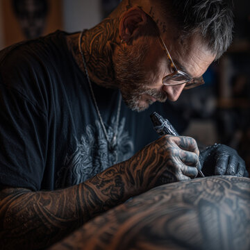 tattoo, t&auml;towierer, tattoostudio, frau, r&uuml;cken, r&uuml;ckentattoo, hena, ink, inked, leute, frau, person, haar, gesicht, ehepaar, 1, anschauen, mann, liebe, lebensstil, ausdruck, kopf, familie
