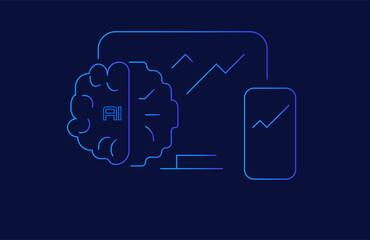 AI Data Analytics Dashboard – Neural Intelligence Report Vector