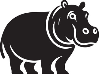 hippopotamus silhouette vector illustration
