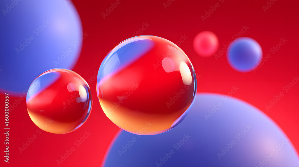 Wall mural dynamic fluid color gradient background, abstract kv main visual business ppt background