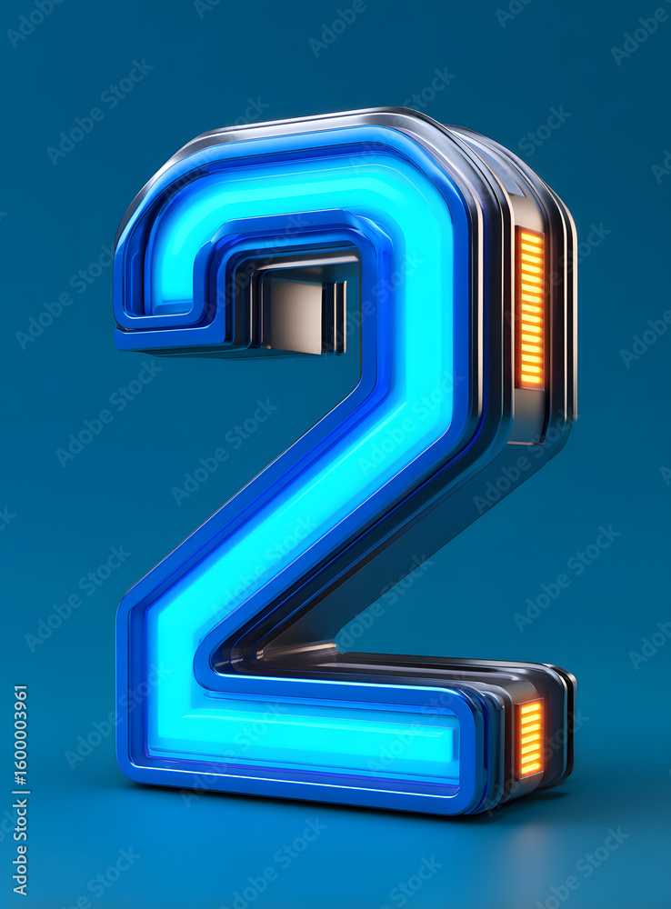 Poster 3d rendering digital font big sale event countdown concept element