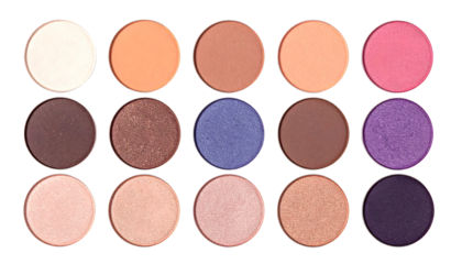 A Colorful Palette of Eyeshadows Displaying Various Shades and Textures
