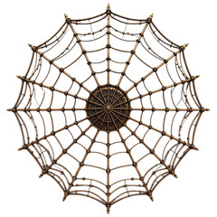 Obraz premium a close up of a spider web with a black background