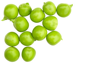 Green peas isolated on transparent background.