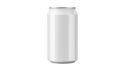 Blank white beverage can mockup.