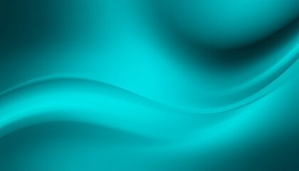 Obraz premium Abstract dark teal background with light wave. Blurred turquoise water backdrop.