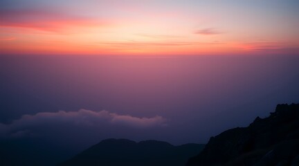 sunset in the mountains