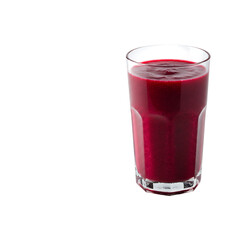 Glass of fresh beetroot juice isolated on transparent background