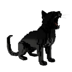a close up of a black cat with a black background