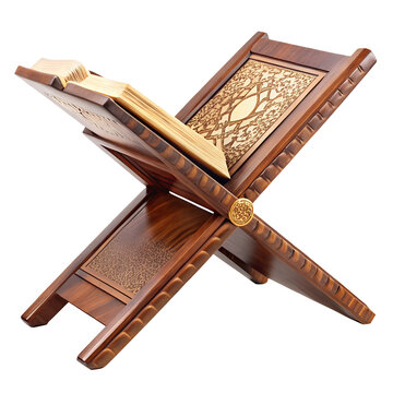 Luxurious Quran Stand Rihal Png Isolated On Transparent Background