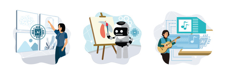 The concept of utilizing AI technology in art and creativity.
