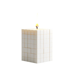 there is a candle that is lit in the dark