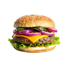 hamburger isolated on transparent background
