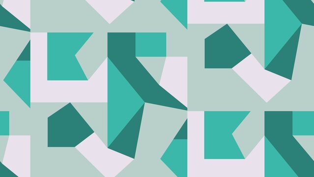 geometric pattern with teal and light green shapes - Powered by Adobe