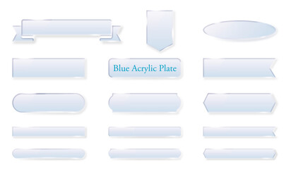 Obraz premium ブルー透明フレーム