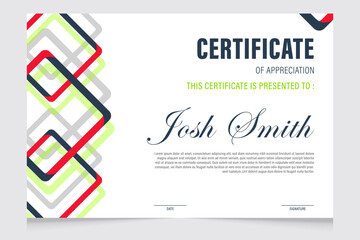 modern minimalist theme certificate template design