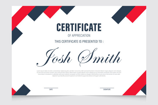 modern minimalist theme certificate template design
