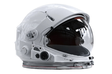 Fototapeta premium Exploring space adventure astronaut helmet studio setting close-up. Isolated on transparent background, png.