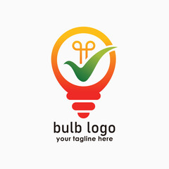 smart lamp logos design template, digital logos, bulb icon design
