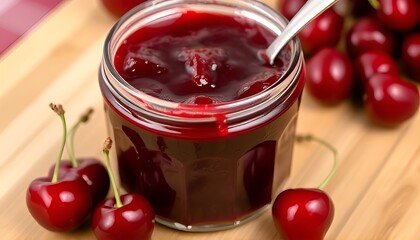 Sour Cherry Jam Made from sour cherries offering a tangy and swe