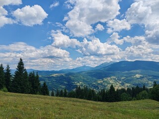 mountain landscape with blue sky