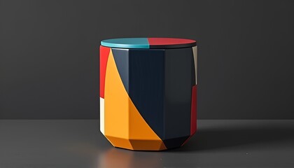 Bauhaus inspired geometric container design Minimalist container