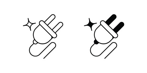 power cable glyph icon with white background vector stock illustration