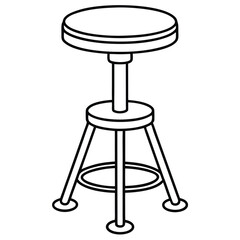 Illustration of a bar stool furniture isolated on transparent background