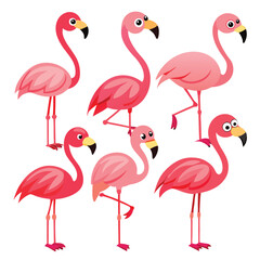 Obraz premium A graceful pink flamingo stands in water, showcasing its natural beauty as a vibrant wildlife bird