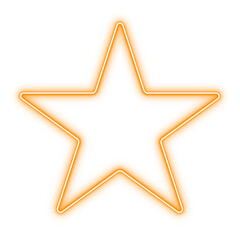 Neon star icon - orange 