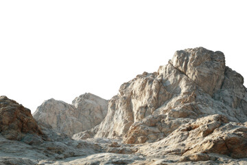 Fototapeta premium Exploring rocky terrain desert landscape nature photography outdoors. Isolated on transparent background, png.