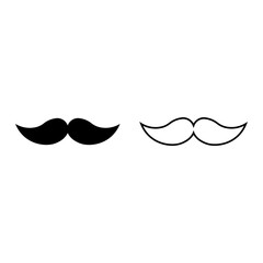 mustaches vector icon