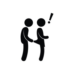 Sexual Harassment Warning Icon Sign