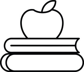 illustration of apple with a spoon