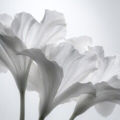 Abstract White Floral Design