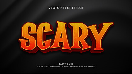 scary editable text effect