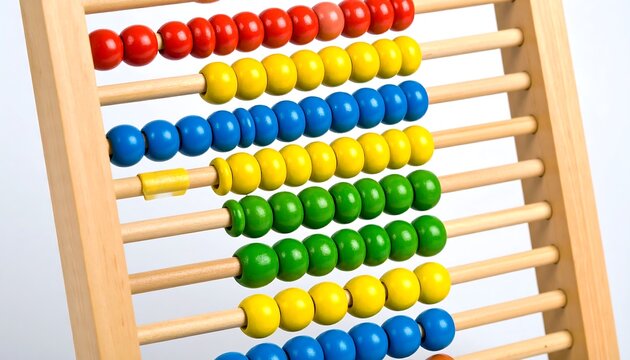Colorful abacus close-up - Powered by Adobe