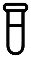 Elegant Test Tube Icon Design for Science and Laboratory Projects