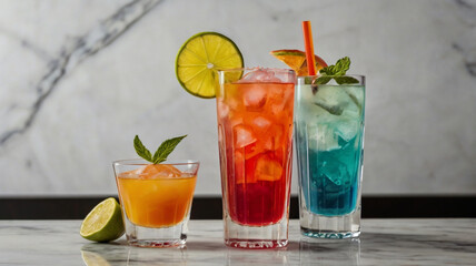 cocktail with lime and mint