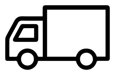 Simple Black and White Truck Icon Perfect for Logistics Designs