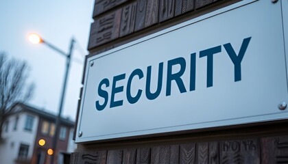 Fototapeta premium Long Exposure Security Signage