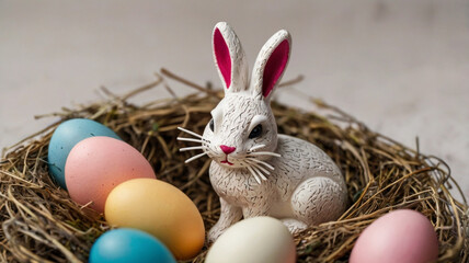 easter bunny and eggs