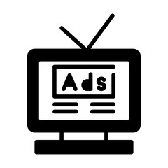 TV advertising icon