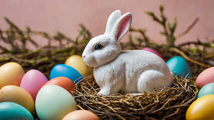 easter bunny and eggs