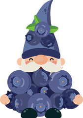 Adorable Blueberry Gnome with a Sweet Smile