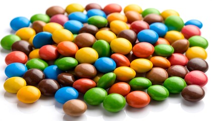 Obraz premium Colorful round candies in a pile